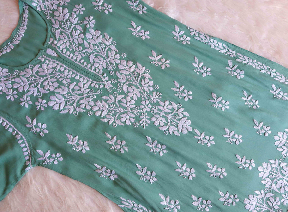 Ritu Modal Chikankari Gharara Set