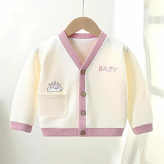 Lovely Little Baby Girls Cotton Blend Cardigan – Soft and Stylish Layer for Infants and Toddlers