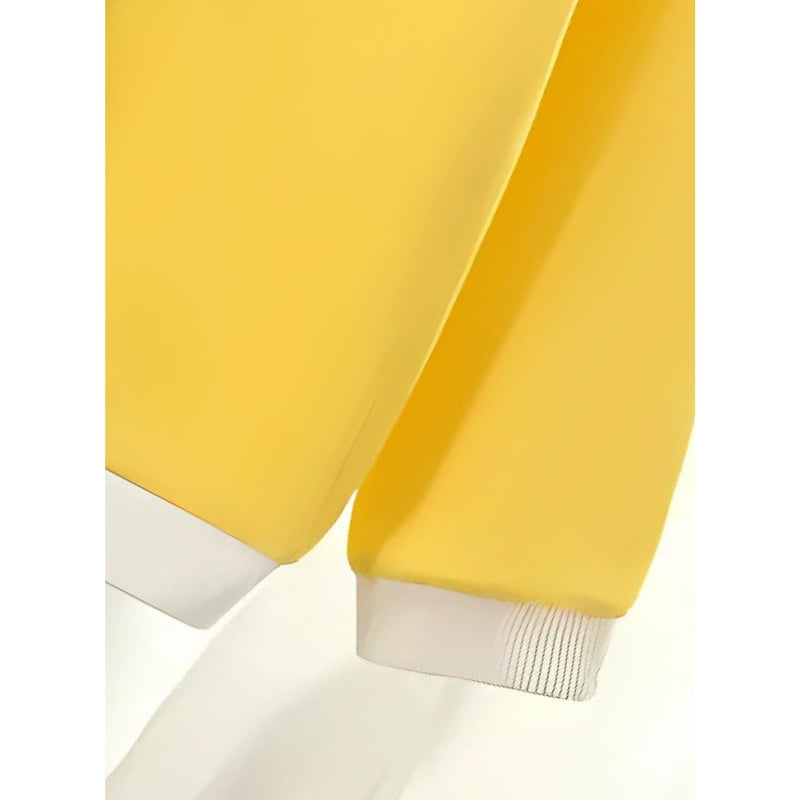 Yellow Rainbow Cotton Blend Warm Top – Cozy Winter Wear for Baby Boys & Girls