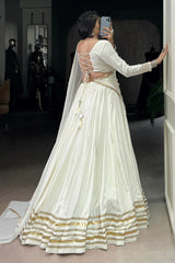 Pure Rayon  Fully White Chaniya Choli For Navratri Fastival
