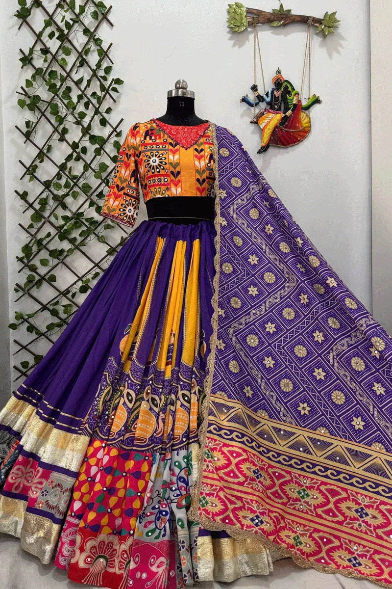 Latest  Heavy Flair Chaniya Choli For Garba