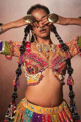 Traditional Heavy Flair Real Mirror Work Chaniya Choli For Navratri