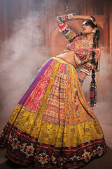 Traditional Heavy Flair Real Mirror Work Chaniya Choli For Navratri