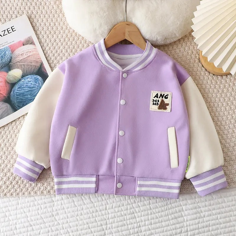 Pretty Purple Girls and Boys Buttoned Top – Soft Cotton Blend Unisex Shirt
