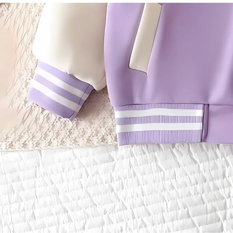 Pretty Purple Girls and Boys Buttoned Top – Soft Cotton Blend Unisex Shirt