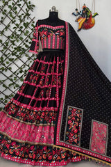 Digital Print Real Mirror Work Chaniya Choli For Dandiya Night