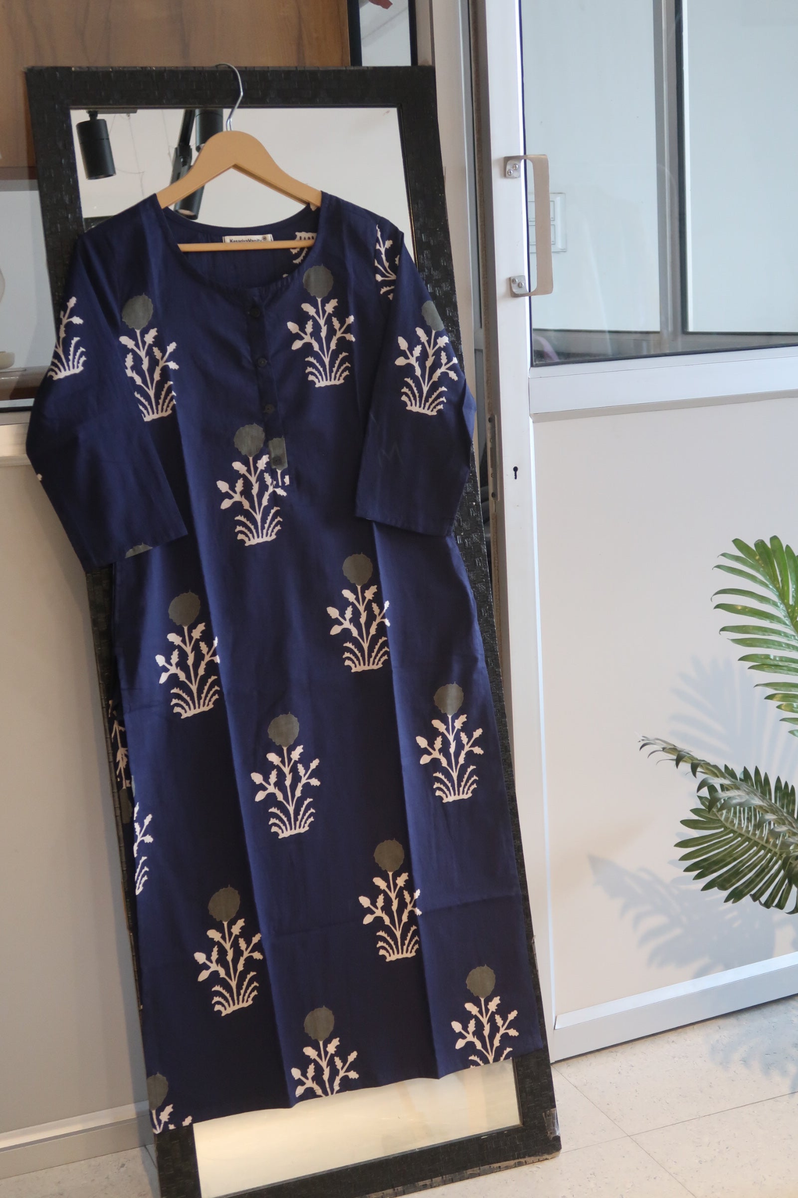 Indigo Butta Kurta - Daily Essential