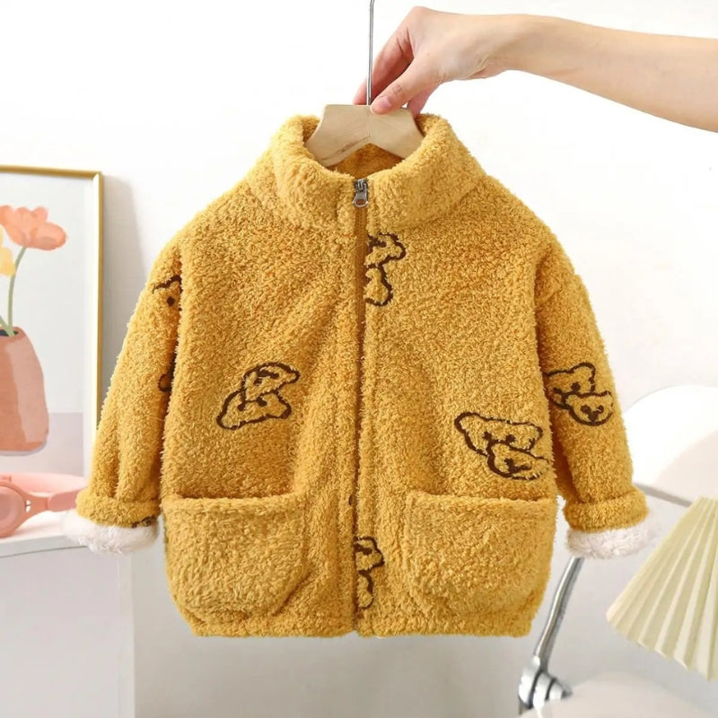 Snug Bear Girls and Boys Zipper Top – Soft Cotton Blend Kids’ Jacket, Cozy & Stylish Layer