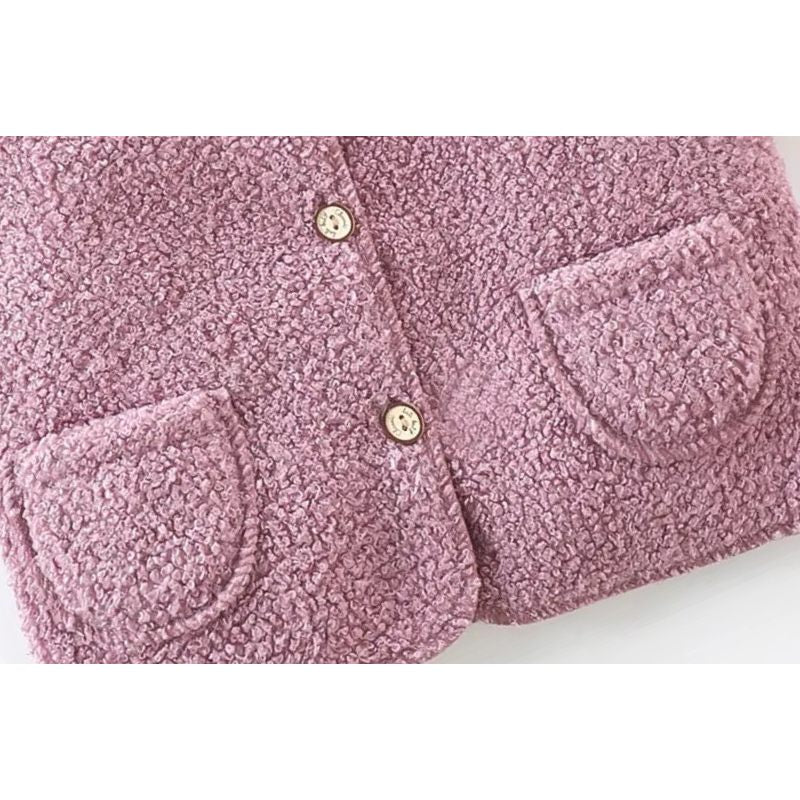 Lovely Pink Bear Girls Sleeveless Cotton Blend Top – Cute and Comfortable Summer Wear