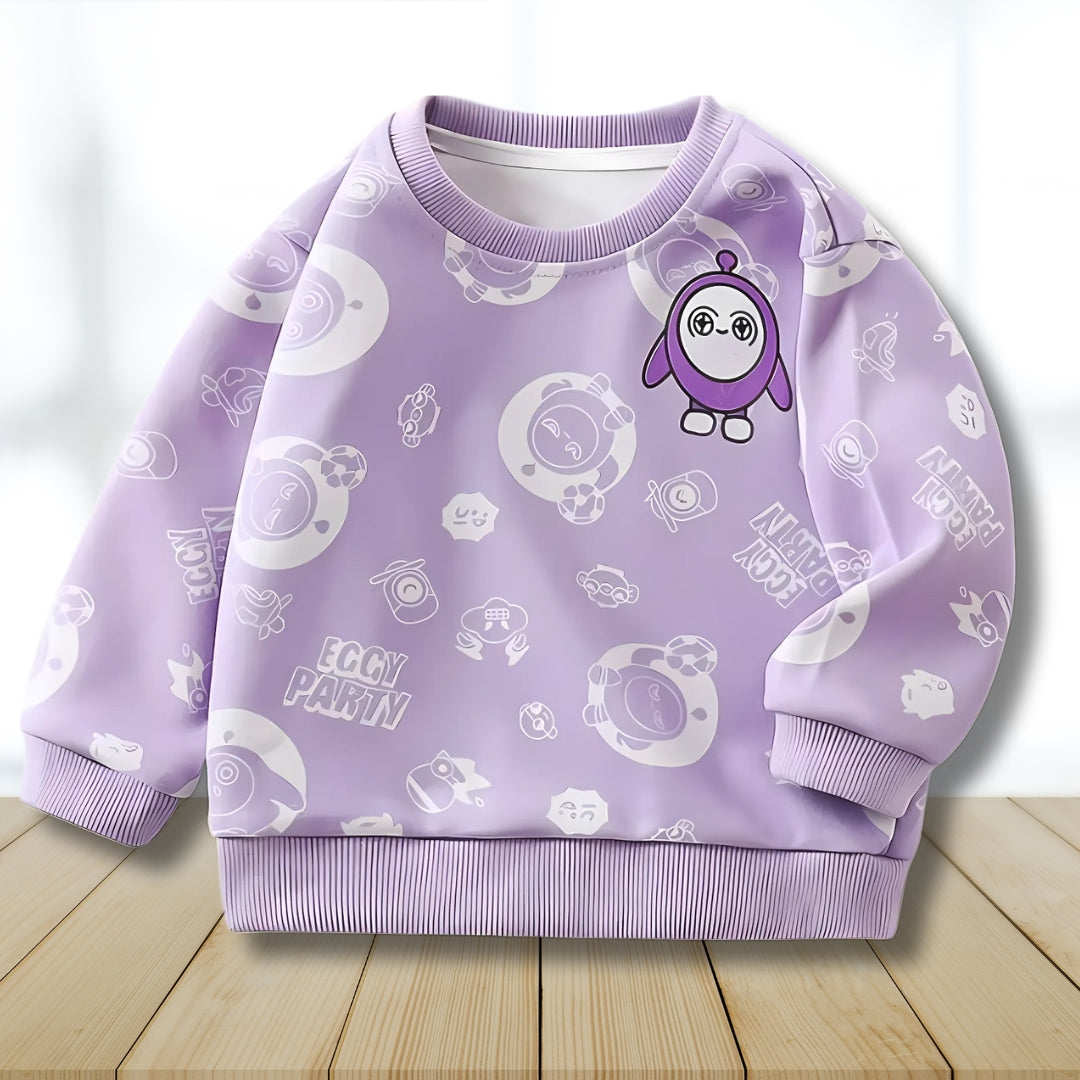 Little Duckling Unisex Lavender T-Shirt for Kids – Soft Cotton Blend Casual Top