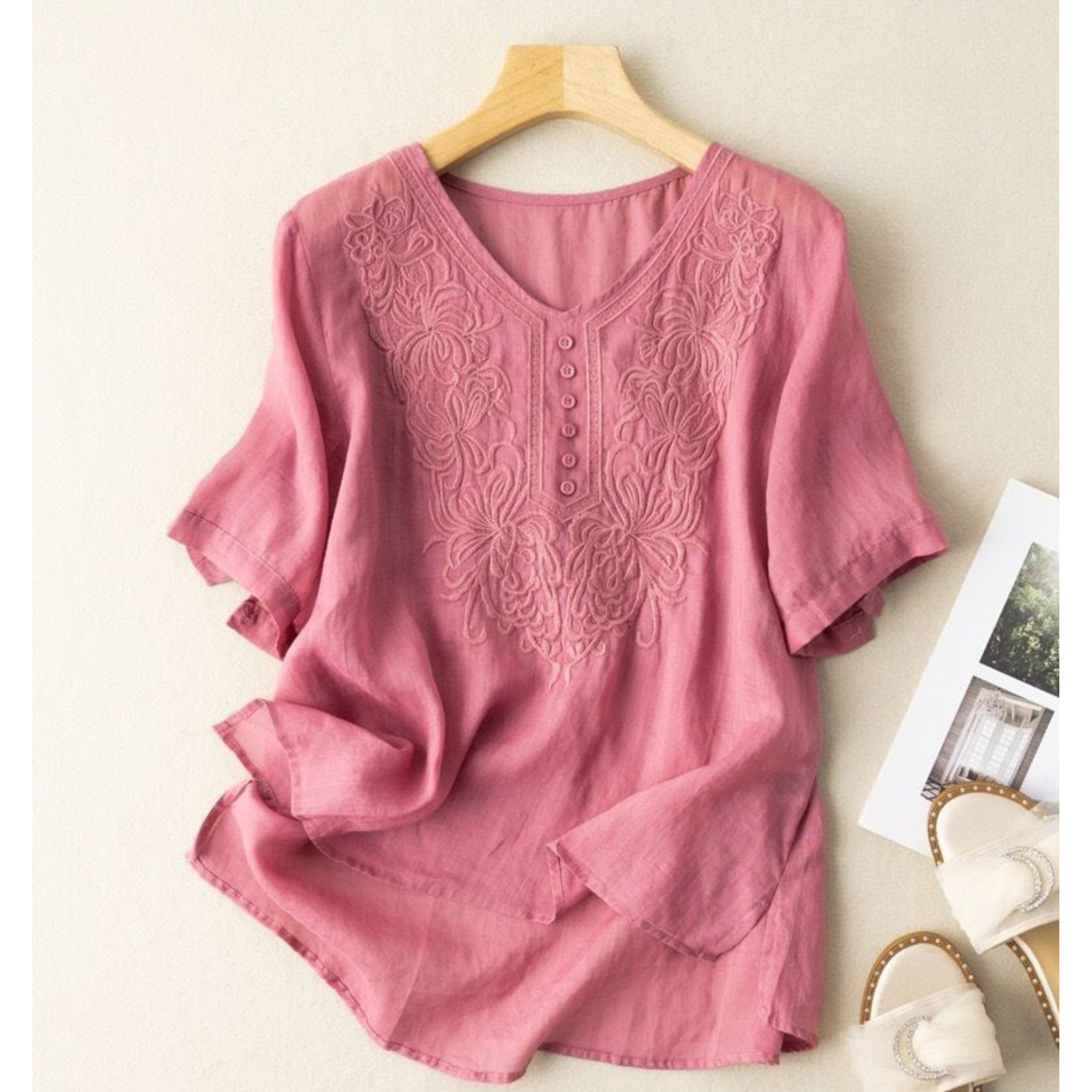 Pure Cotton Embroidered Comfortable Top