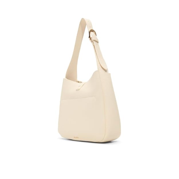 Women’s Beige Faux Leather Bucket Bag – Drawstring Casual Hand-Carry Purse