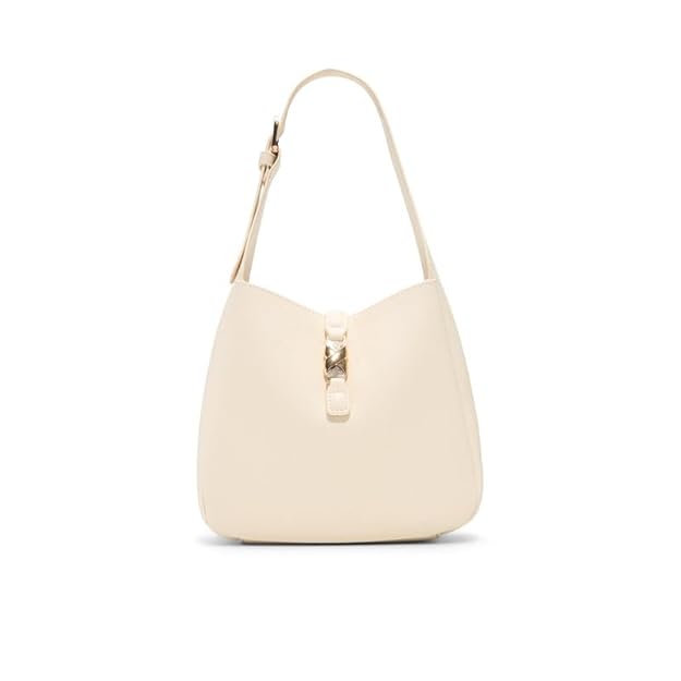 Women’s Beige Faux Leather Bucket Bag – Drawstring Casual Hand-Carry Purse