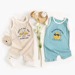 Beach Day Rompers – Soft Cotton Baby and Toddler Unisex Summer Outfit