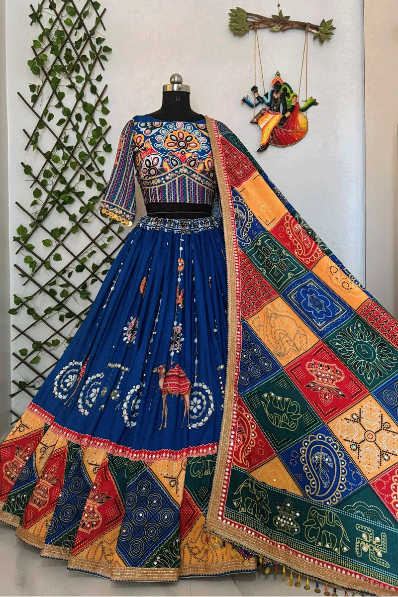 Navratri Special Bandhani Print Kodi Work Chaniya Choli