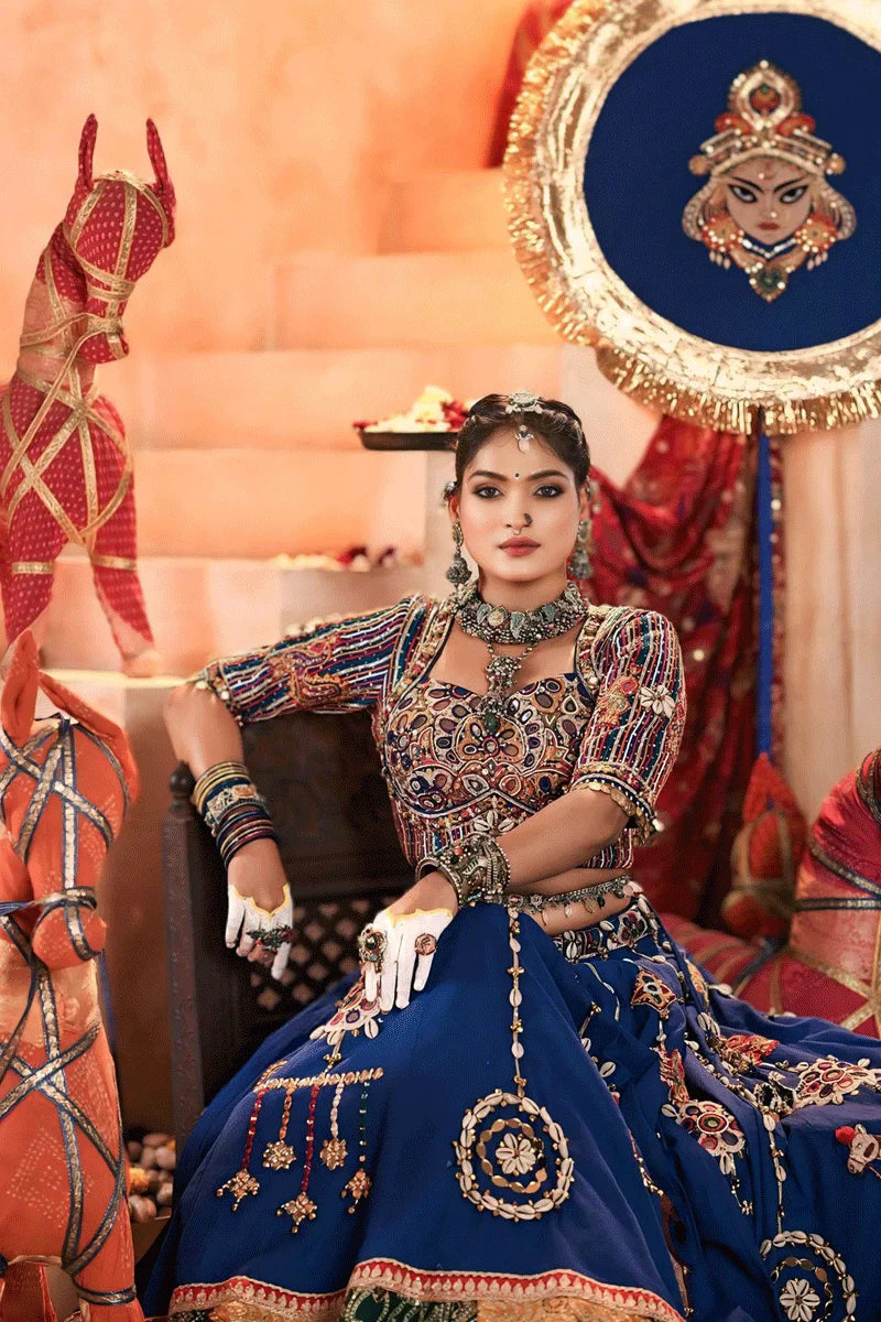 Navratri Special Bandhani Print Kodi Work Chaniya Choli