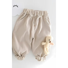 3D Bear Attached Boys Cotton Autumn Outfit Set