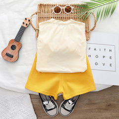 3D Cap Sunbath Boys Cotton Outing Set