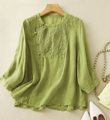 Pure Cotton Embroidered Top