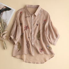Pure Cotton Embroidered Oversize Comfort Shirt