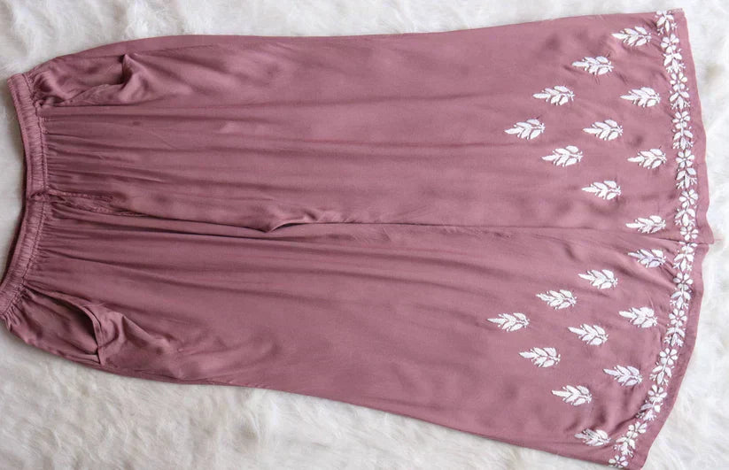 Amaira Dusty Mauve Rayon Kurta Pant set