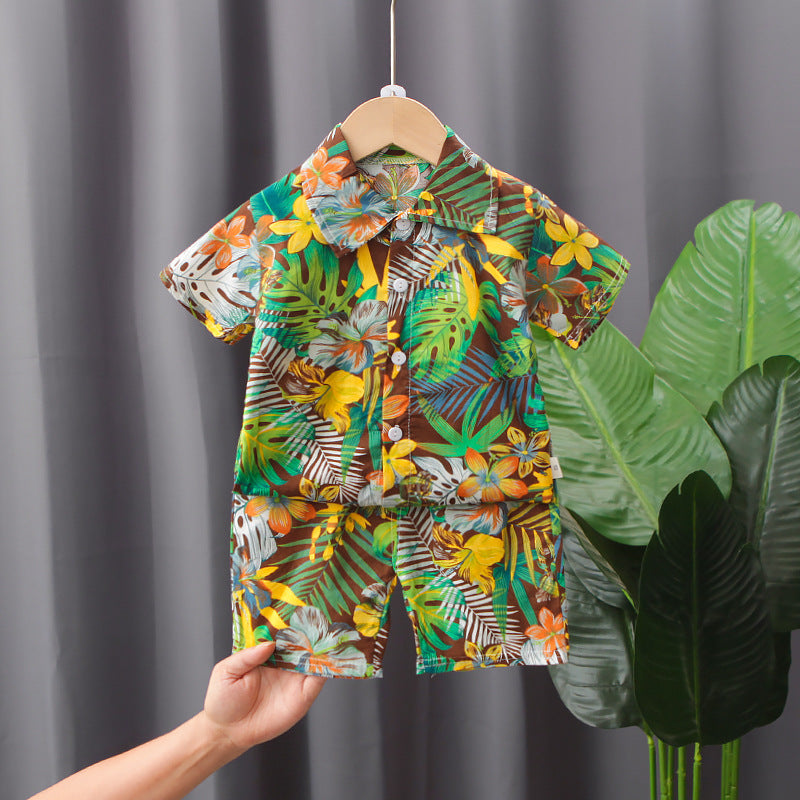 Vacation Boy Clothing Set – Soft Cotton, Cool & Comfortable for Summer Adventures