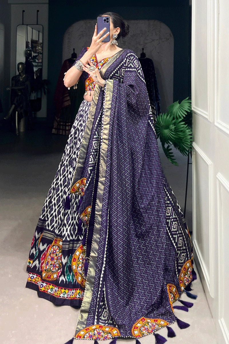 Navratri Special Fully Stitched Patola Print Chaniya Choli