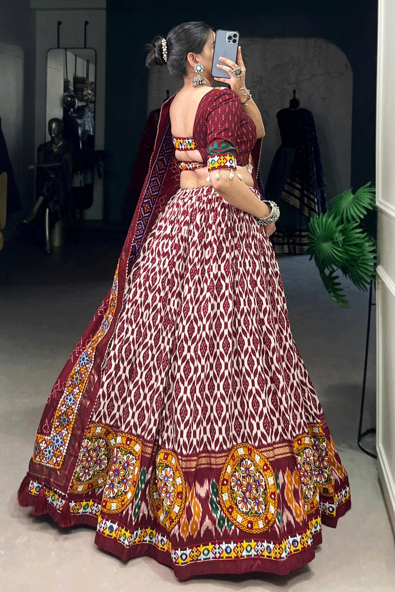 Navratri Special Fully Stitched Patola Print Chaniya Choli