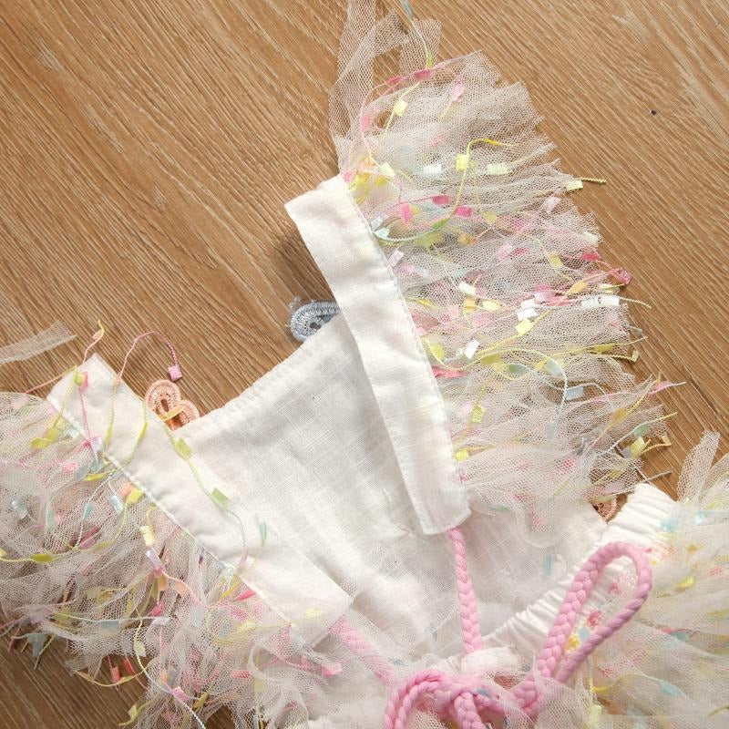 Butterfly Tassel Baby Girls Romper Dress – Soft Cotton Lined Outfit