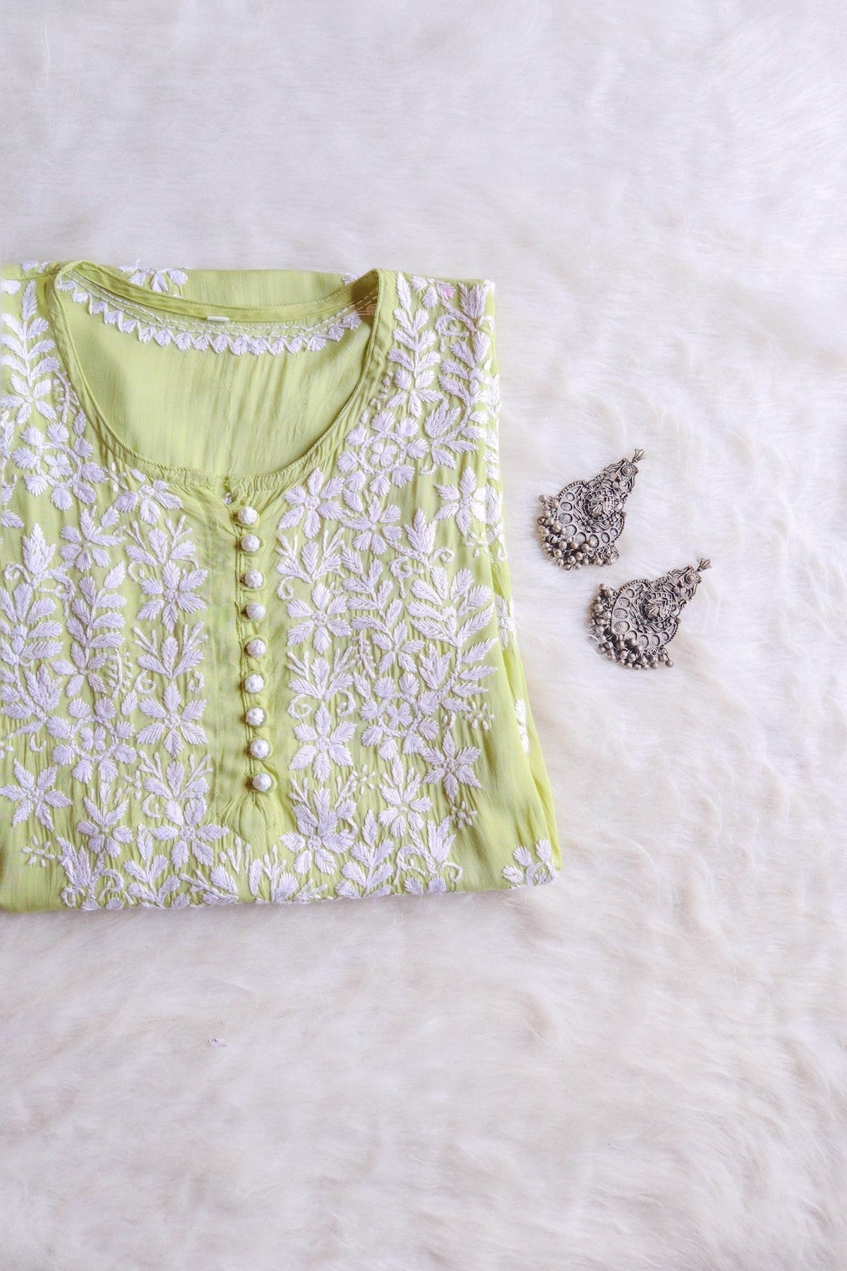 Duaa Olive Green Long Modal Kurta