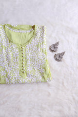 Duaa Olive Green Long Modal Kurta