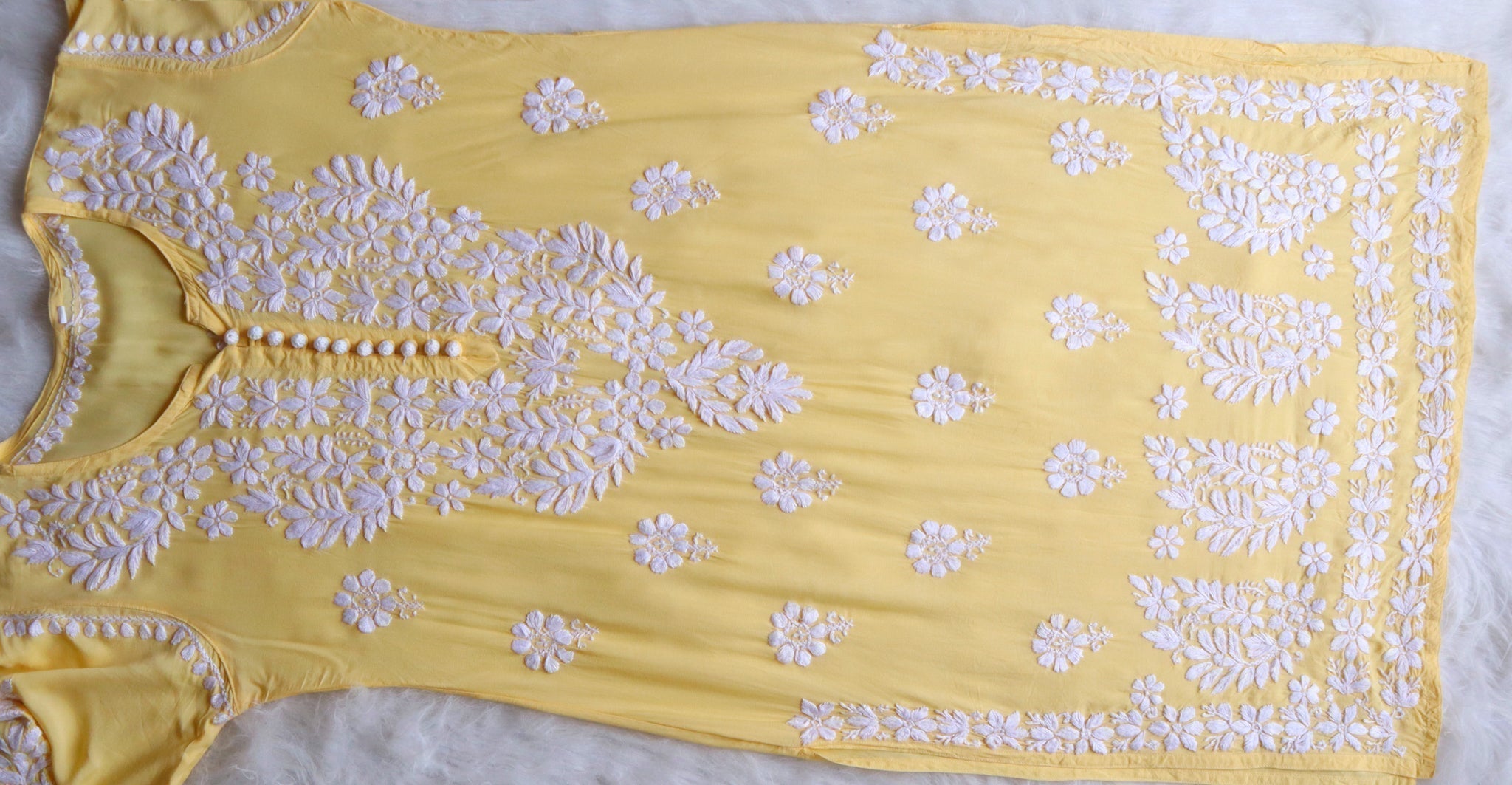 Duaa Yellow Long Modal Kurta