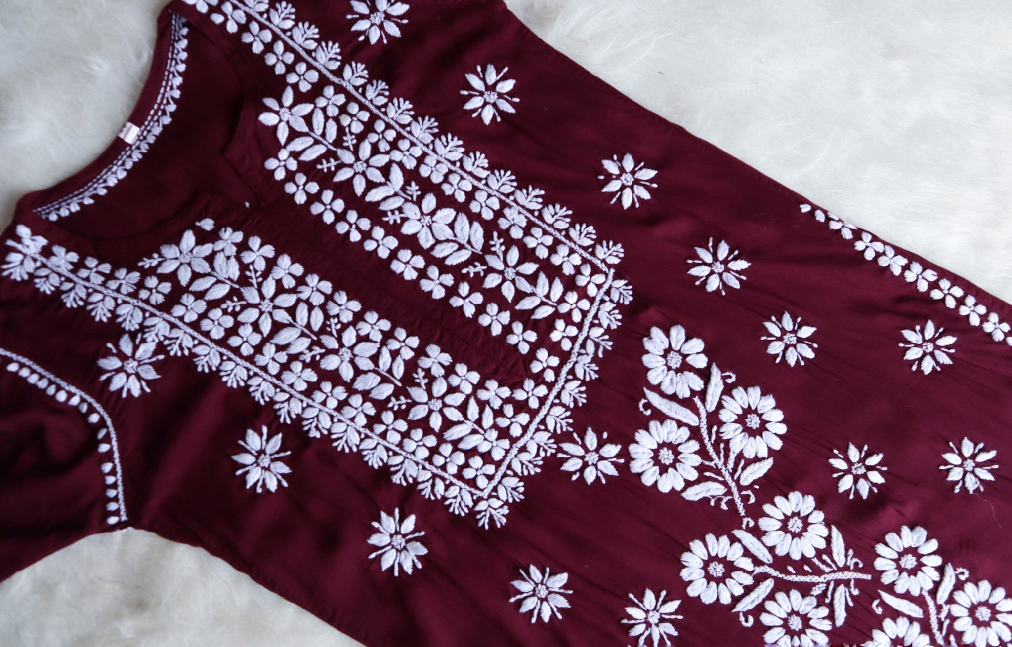 Saira Deep Plum Long Modal Kurta