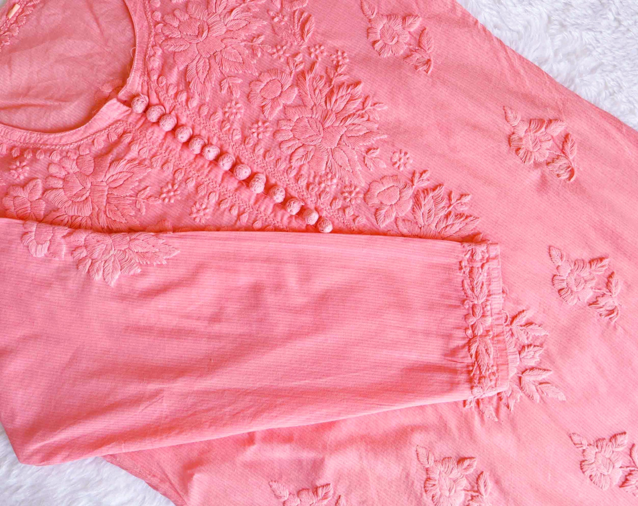 Aayat Rose Pink Cotton Kurta