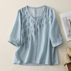 Pure Cotton Embroidered Womens Top