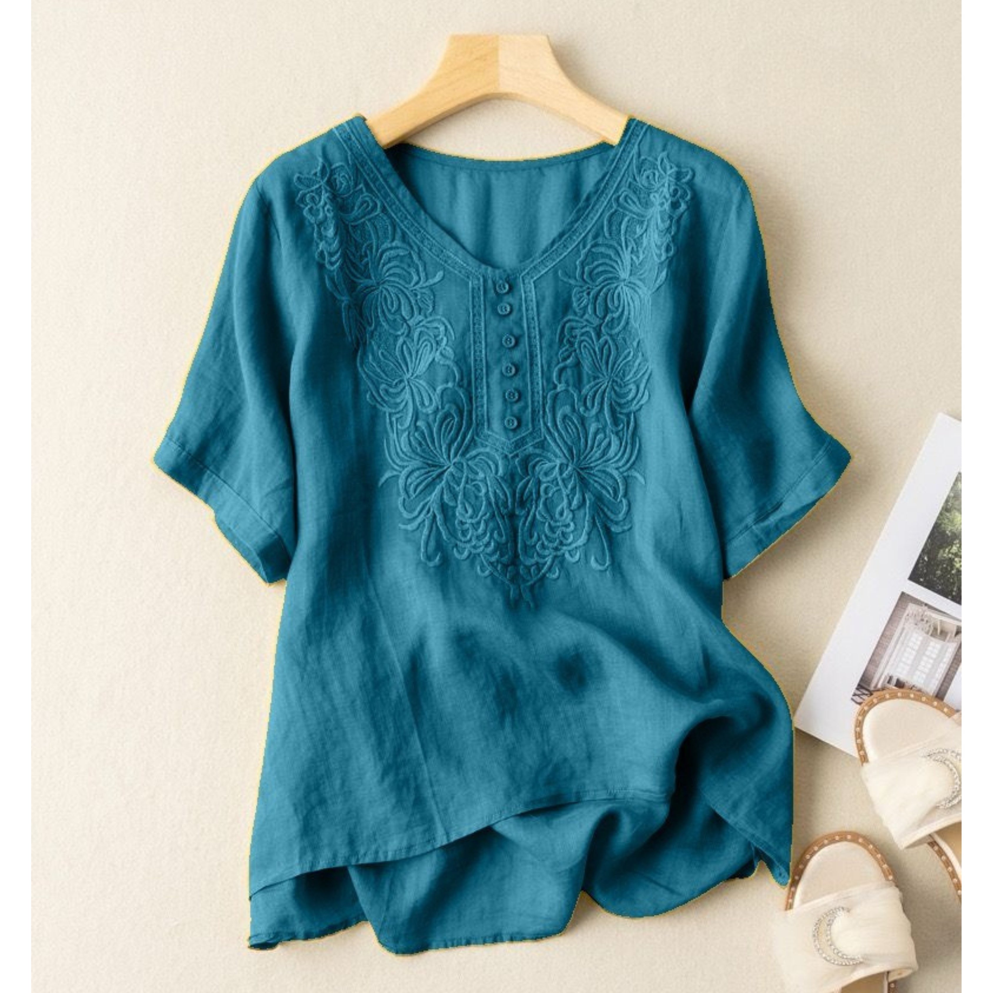 Pure Cotton Embroidered Comfortable Top