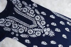 Amaira Navy Blue Rayon Kurta Pant set