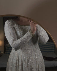 Faux Blooming Kurta Set with Heavy Sequins & Embroidery