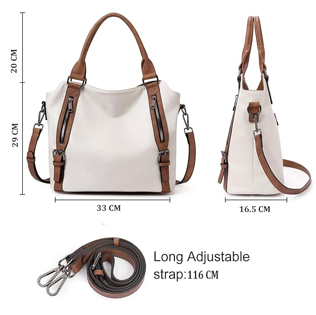 Women’s Faux Leather Hobo Shoulder Bag – Stylish Handbag Purse with Adjustable Strap & Spacious Multi-Pocket Design