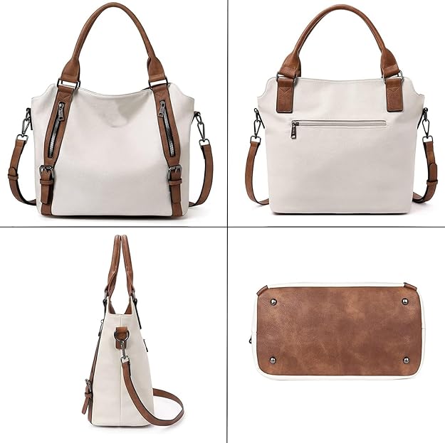 Women’s Faux Leather Hobo Shoulder Bag – Stylish Handbag Purse with Adjustable Strap & Spacious Multi-Pocket Design