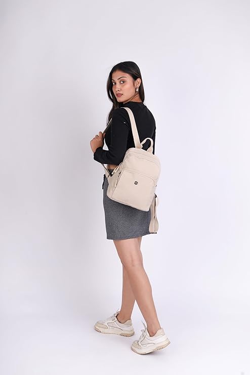 Women’s Small Travel Backpack – Lightweight Multi-Pocket Daypack with Smart Organization | Casual Shoulder Sling Handbag for Work, Office & Daily Use (25 × 30 × 14 cm)