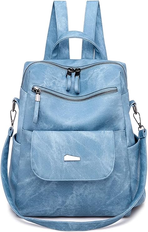 Women’s Faux Leather Convertible Backpack – Multi-Pocket Travel Shoulder Bag & Stylish Handbag for Daily Use