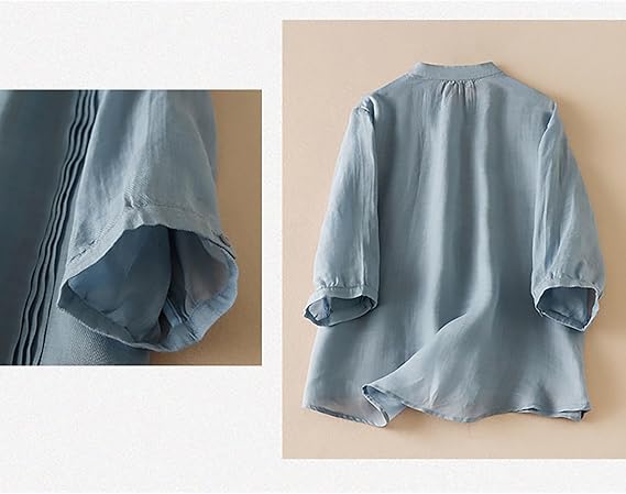 Classic Pure Cotton 3/4 Sleeve Shirt – Everyday Comfort