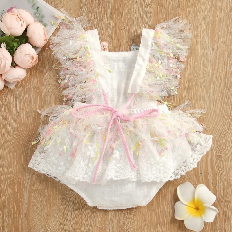 Butterfly Tassel Baby Girls Romper Dress – Soft Cotton Lined Outfit