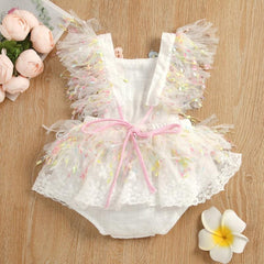 Butterfly Tassel Baby Girls Romper Dress – Soft Cotton Lined Outfit