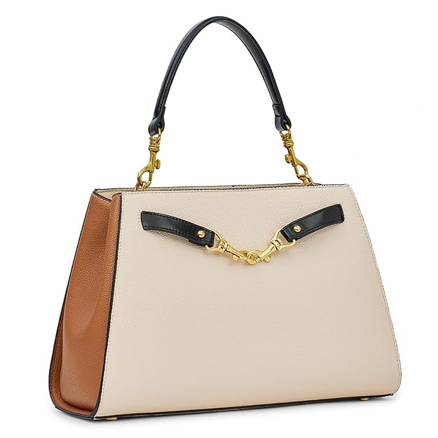 Women’s Satchel Handbag with Adjustable & Detachable Sling Strap – Spacious Everyday Trapeze Bag