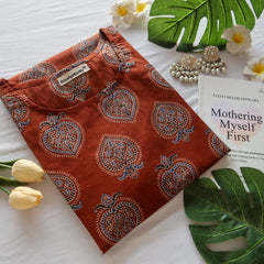 Red Butta Kurta - Daily Essential