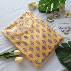 Light Yellow Cotton Kurta for Casual Comfort