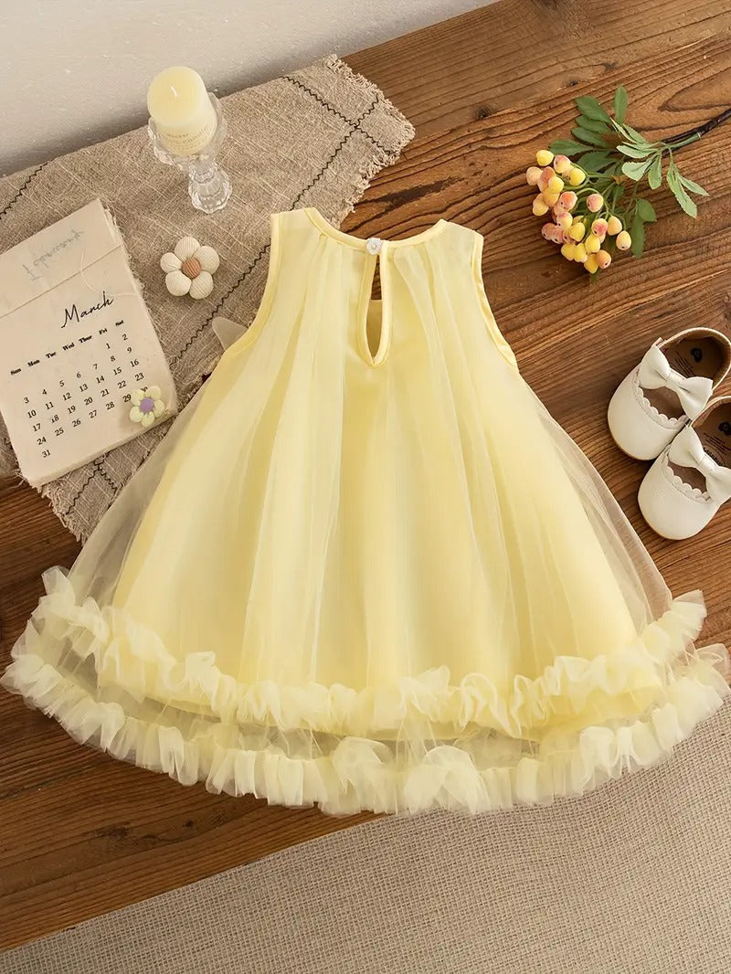 Fairytale Tulle Baby Girls Princess Dress – Elegant Cotton Liner Party Wear