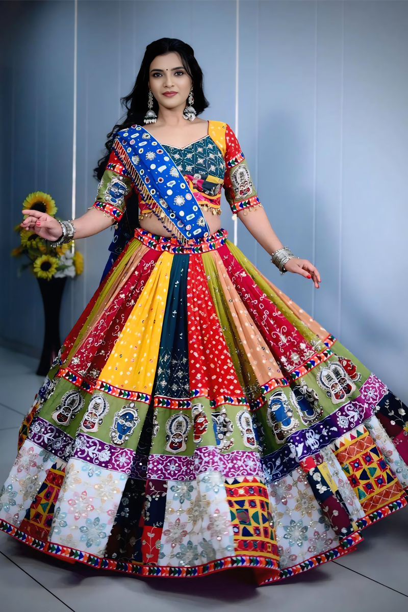 Multi Color Traditional Chaniya Choli For Navratri Special